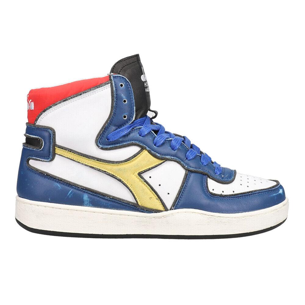 Diadora Mi Basket Dessau High Top Mens Blue White Sneakers Casual Shoes 178601