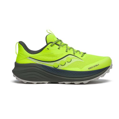 Saucony Xodus Ultra 3 Citron/bough Trail Running Shoe Men`s US Sizes 7-15 - Citron/Bough