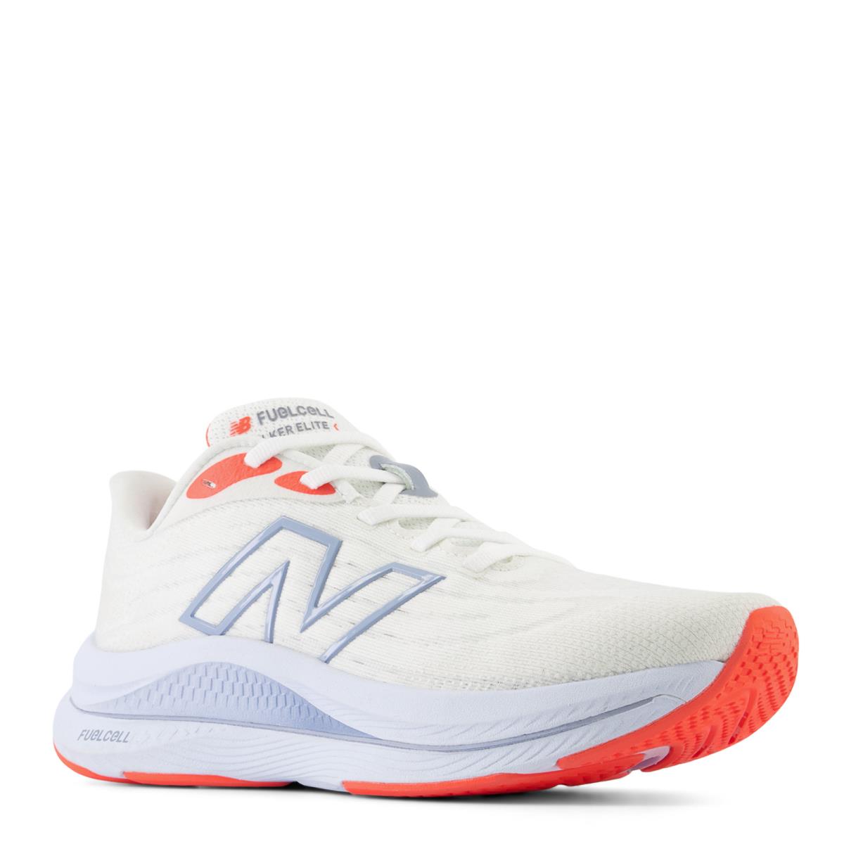 Women`s New Balance Fuelcell Walker Elite Walking Shoe WWWKELW1 White/neon Drag - White/Neon Dragonfly/Lt Arctic Grey