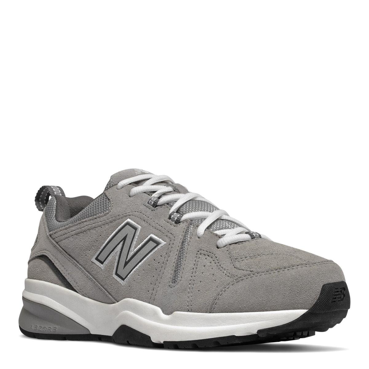 Men`s New Balance 608V5 Crosstraining Sneaker MX608UG5 Gray Mesh Suede - GRAY