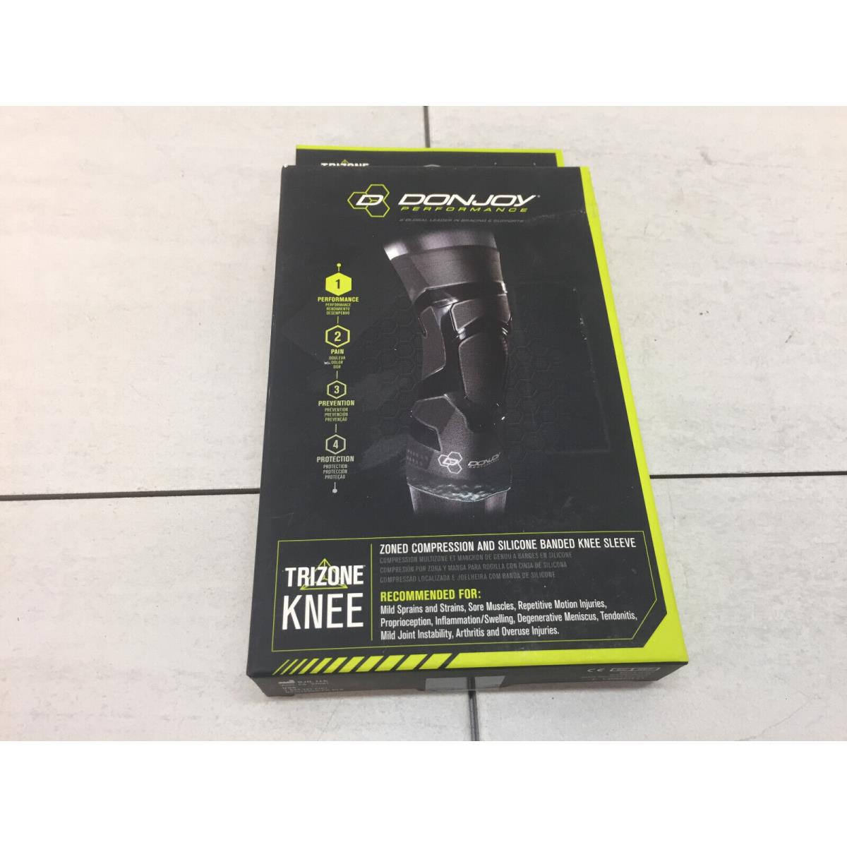 Djo - Donjoy Trizone Knee Brace - Size Medium - Left - Black