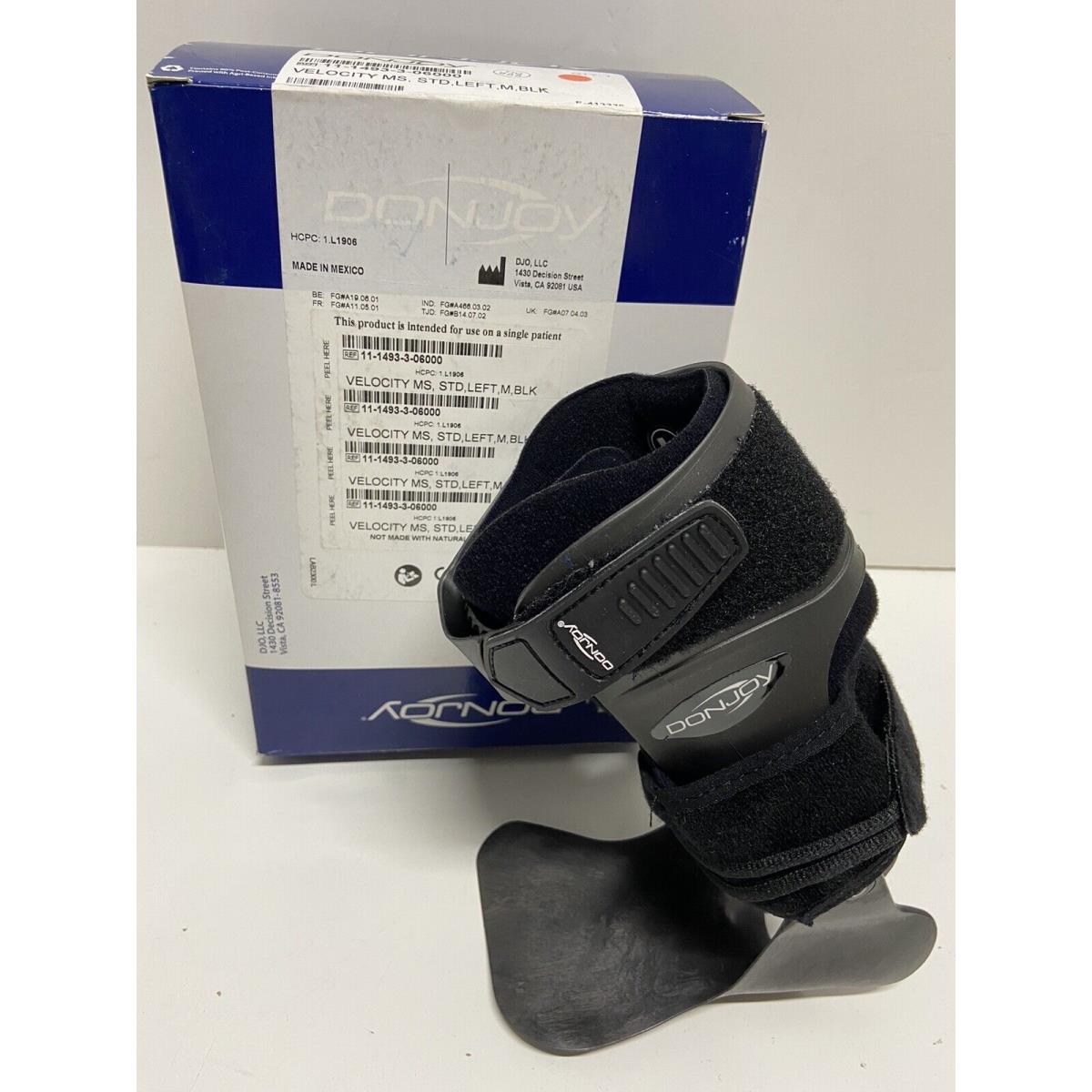 Donjoy Velocity MS Extra Support Ankle Brace Std. Calf Left Medium