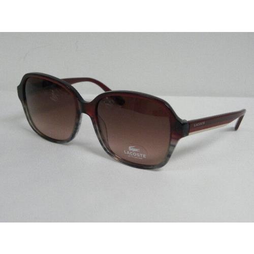 Lacoste L735S 615 Red Grey Striped Butterfly Sunglasses L 735 S