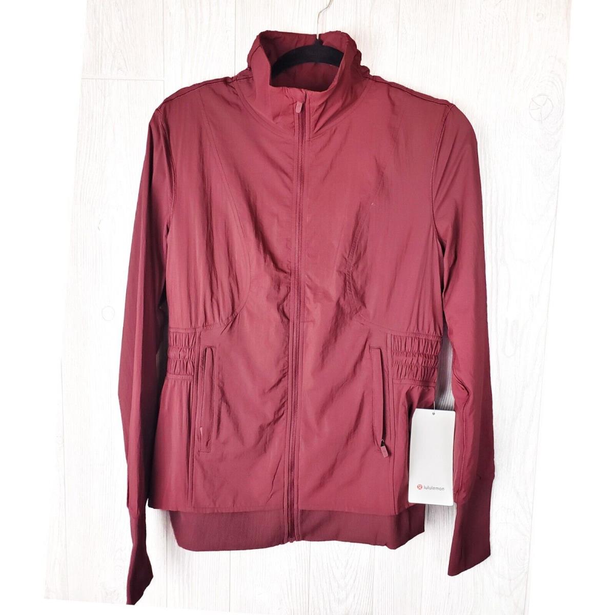 Lululemon Sights Seen Womens Jacket Red Merlot Size 8