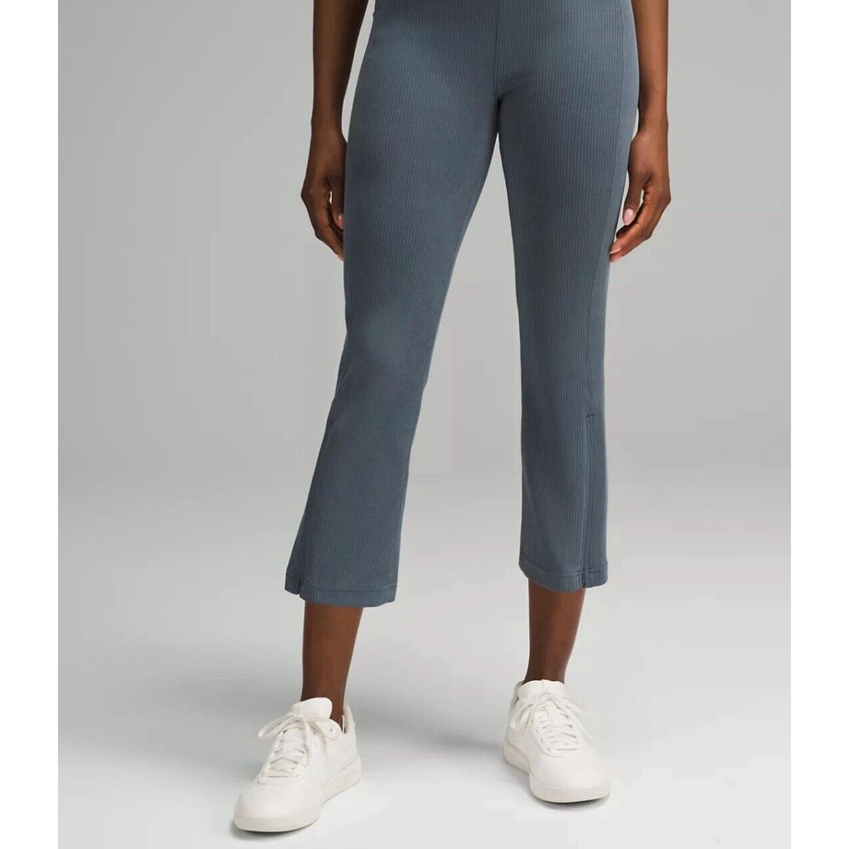 Lululemon Ribbed Softstreme Zip-leg High-rise Cropped Pants 25