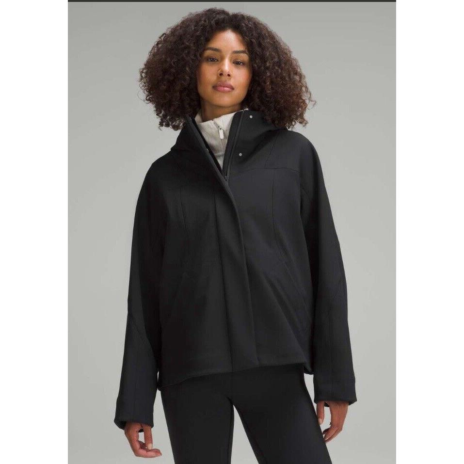 Lululemon Repelshell Cinch-back Rain Jacket-color Black-size 12-New