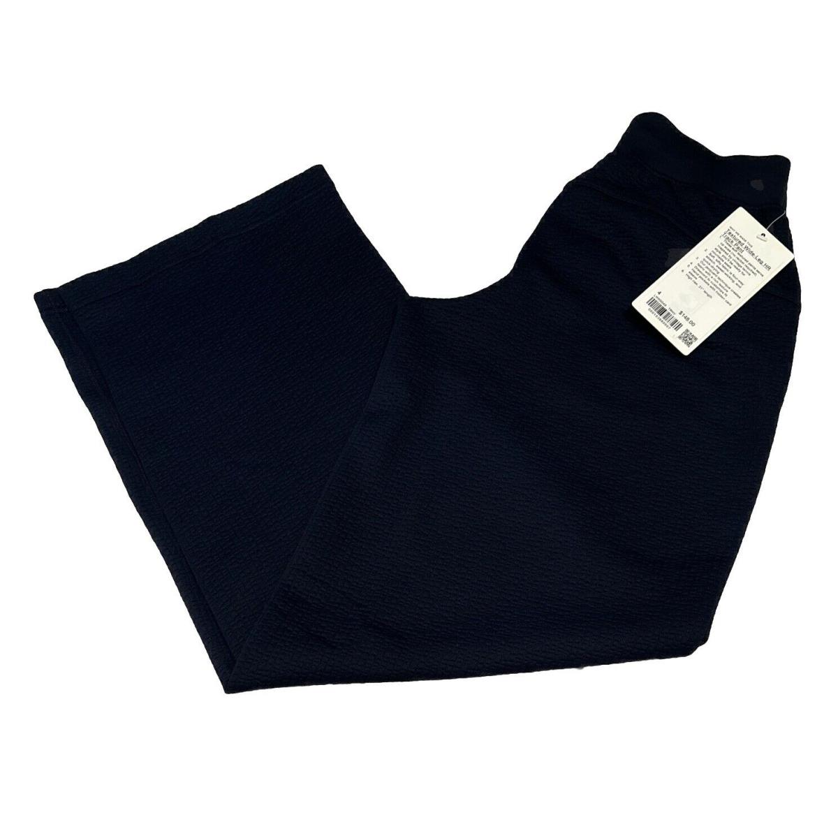 Lululemon Textured Wide-leg HR Track Pant Size 4 LW5GD4S True Navy