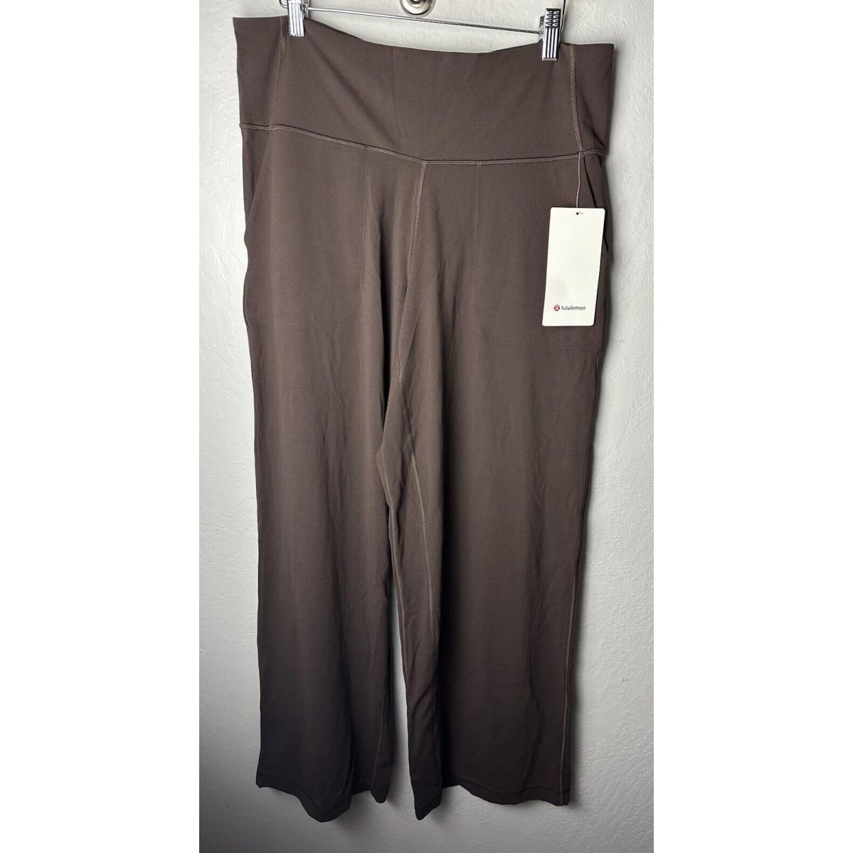 Lululemon Align High-rise Wide-leg Pant 31 Espresso Brown Size 14