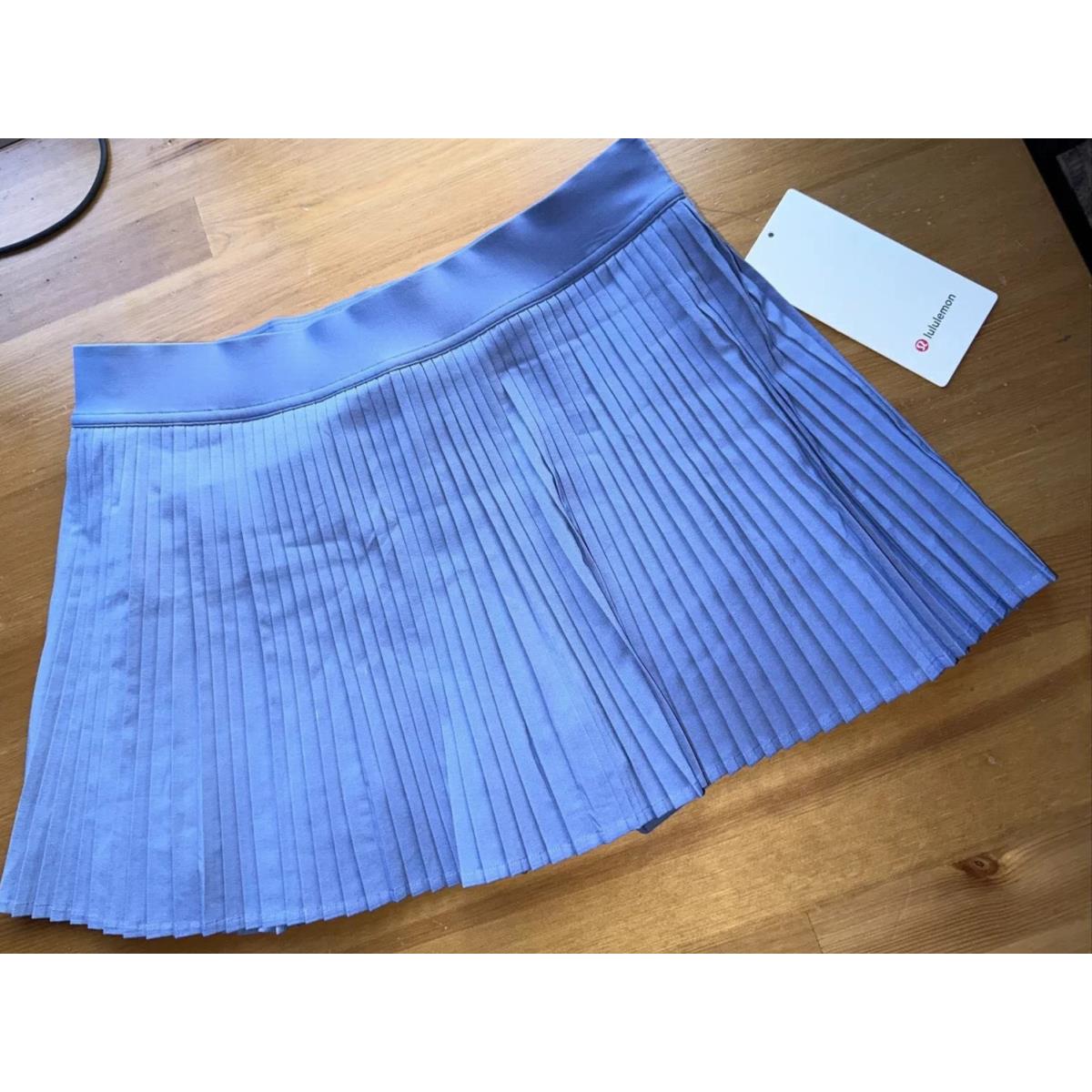 Lululemon High-rise Pleated Tennis Skirt Size 12 Oasb Oasis Blue