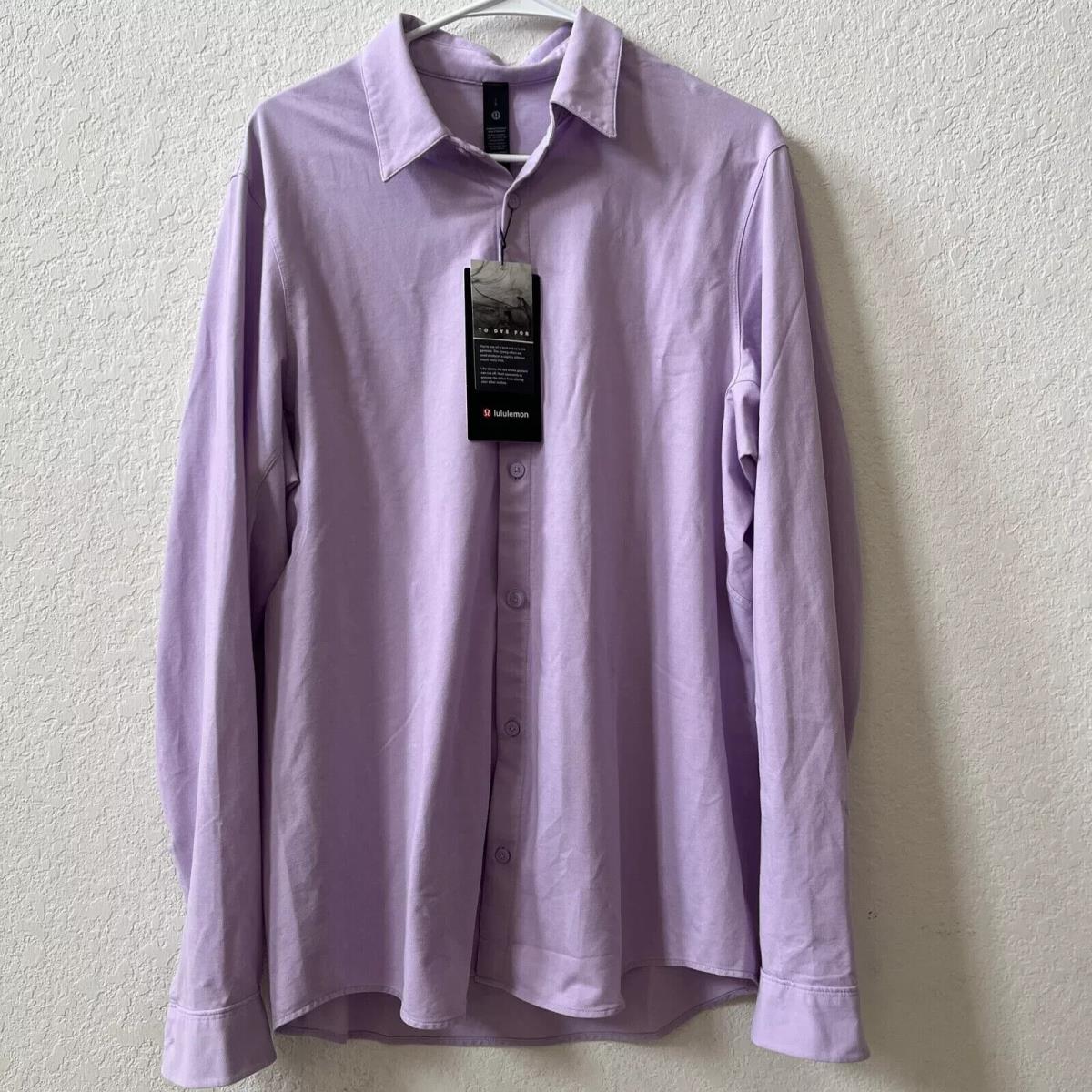 Men`s Lululemon Commission Long Sleeve Shirt Wash Edle Purple Sz XL