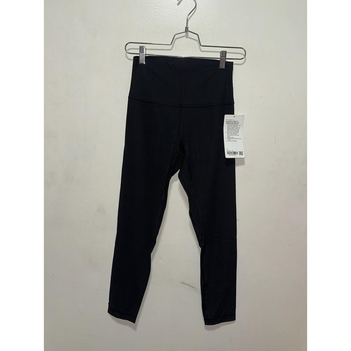 Lululemon Align Ribbed HR Pant 25 Size 6 Black