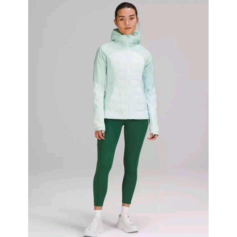 Lululemon Women s Down For It All Jacket Size 8 Delicate Mint Green Delm 700-fil