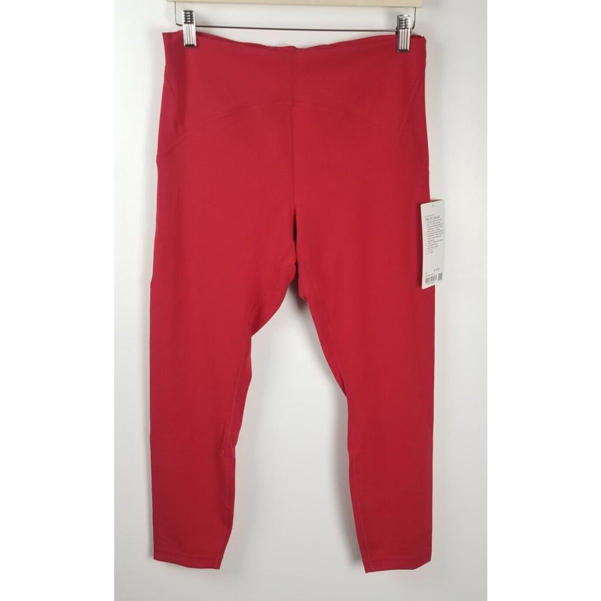 Lululemon Women`s Sz. 12 Instill High-rise Tight 25 In Dark Red