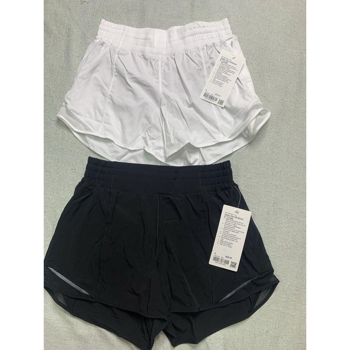 Lot of 2 Lululemon Hotty Hot High-rise Lined Short 4 Size 6