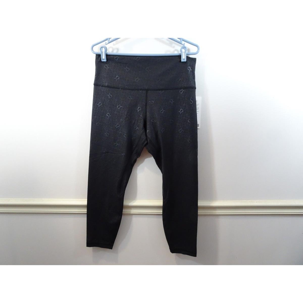 Lululemon Align HR Pant 25 Size 14 Nulu Yogo Emboss Black Ygmb Logo