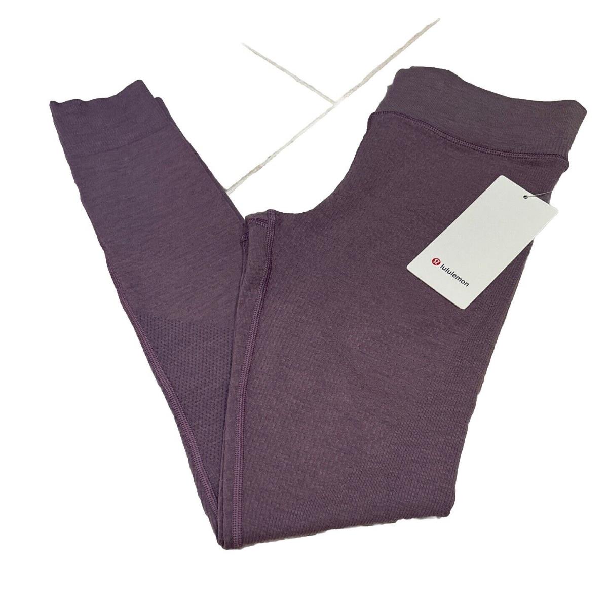 Lululemon Keep The Heat Thermal HR Tight 28 LW5EHIS Purple Ash Size 10