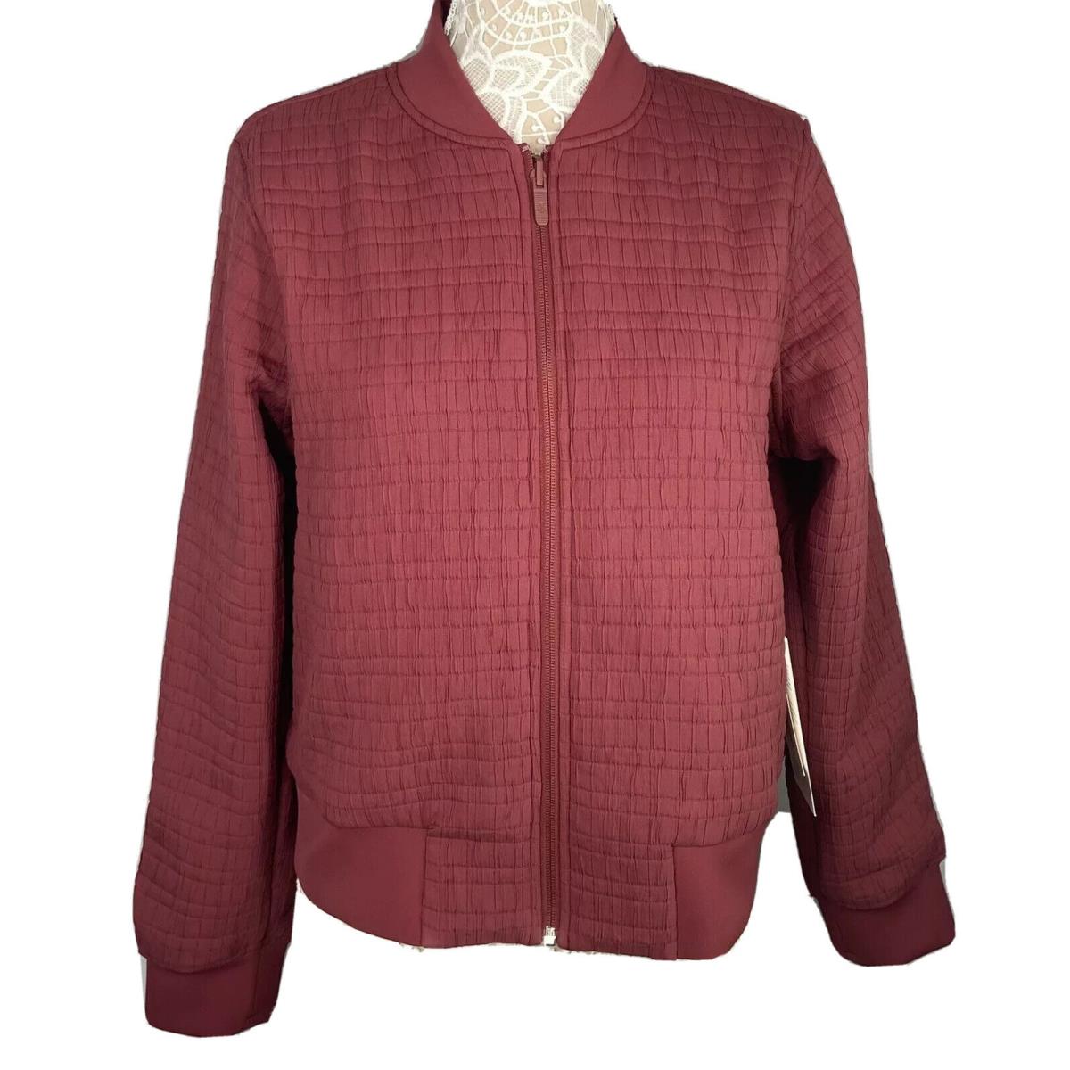 Lululemon Serene Travels Bomber Reversible Jacket Size 10 Color Burgundy Chia