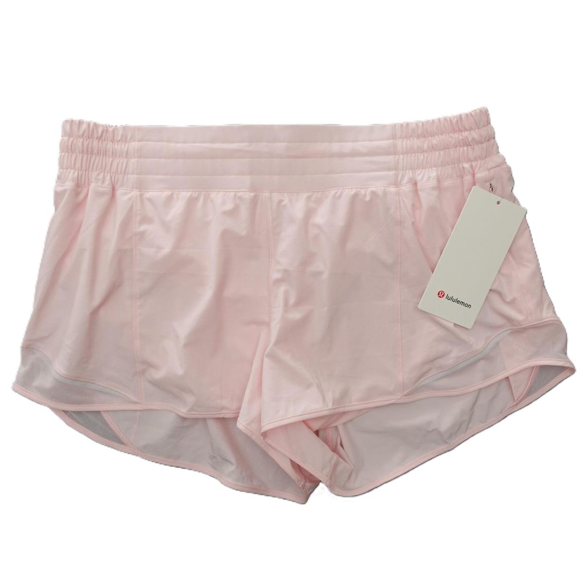 Lululemon Hotty Hot Low Rise Stmi Strawberry Milkshake Pink Shorts 2.5 Size 12