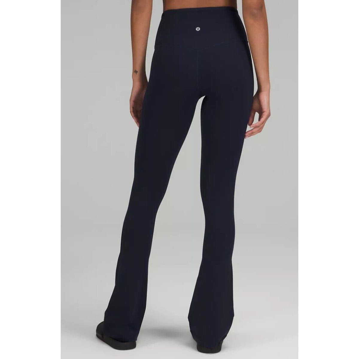 Lululemon Align Low Rise Full Length Flared Pant Nulu Fabric Pant 32.5 Navy S 10