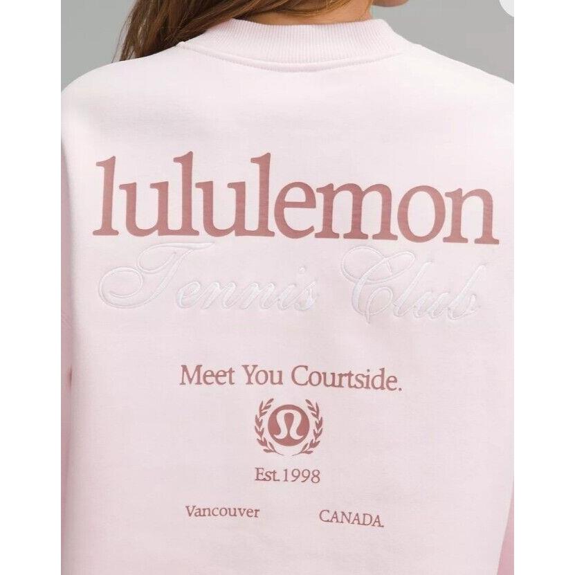 Lululemon Fleece Pullover Tennis Club Strawberry Milkshake L