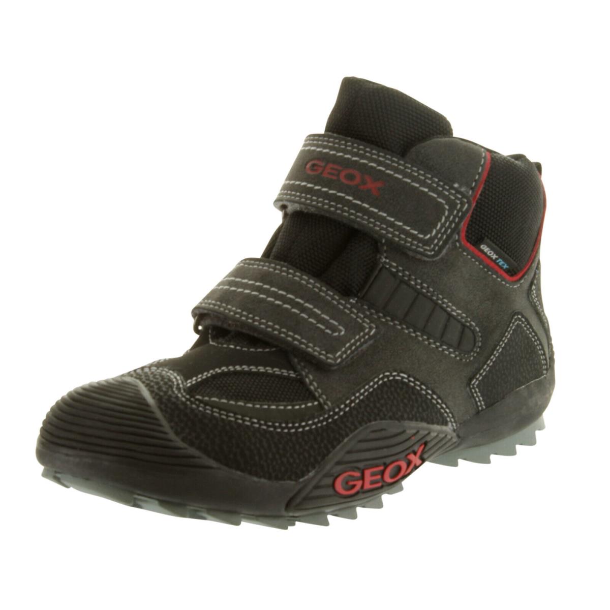 Geox Boys` Savagewpf Sneaker - Black/Red