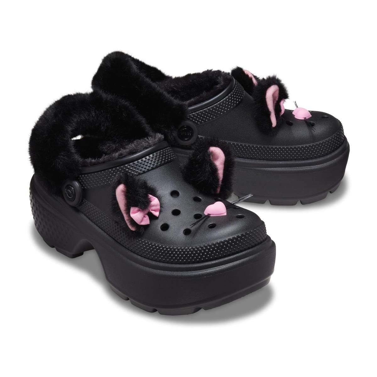 Unisex Clogs Crocs Stomp Lined Clogs - Black Cat