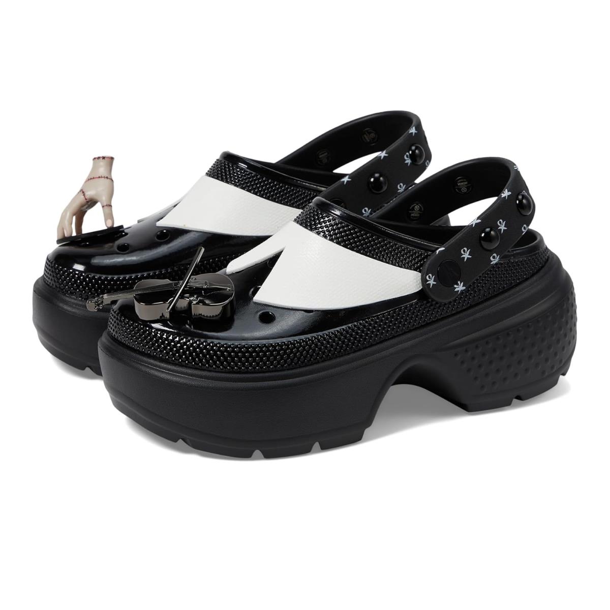 Unisex Clogs Crocs Wednesday Stomp Clogs - Black