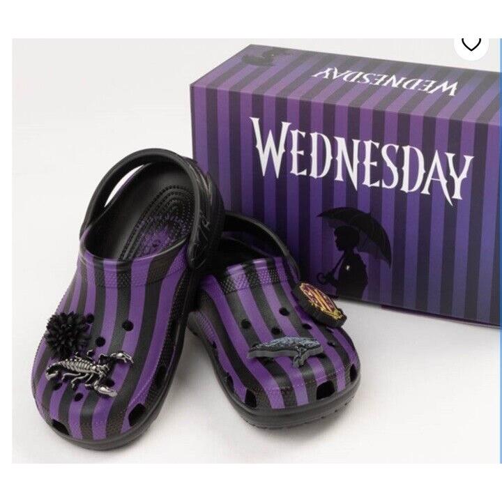 Wednesday x Crocs Classic Nevermore Academy Clog - Size W8 M6