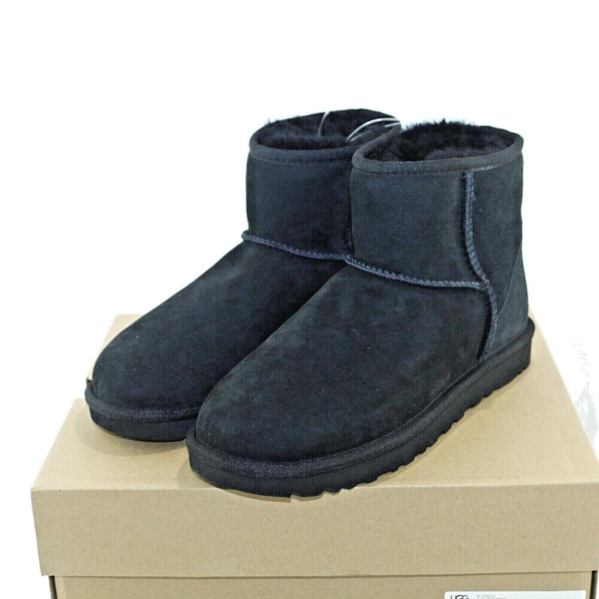 Ugg Classic Mini Womens Pull on Winter Ankle Boots Multi Shoe Sizes Black