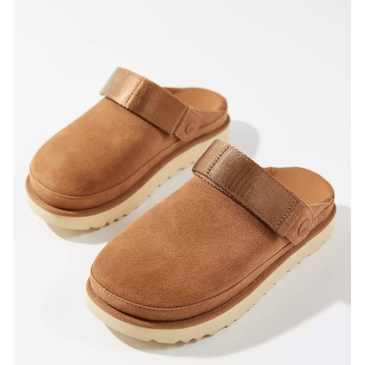 Ugg Brand Women`s Goldenstar Clog Slippers Shoes Chestnut