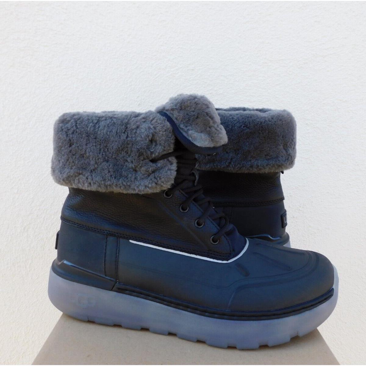 Ugg Black City Butte Waterproof Leather Winter Snow Boots Men US 10/ Eur 43