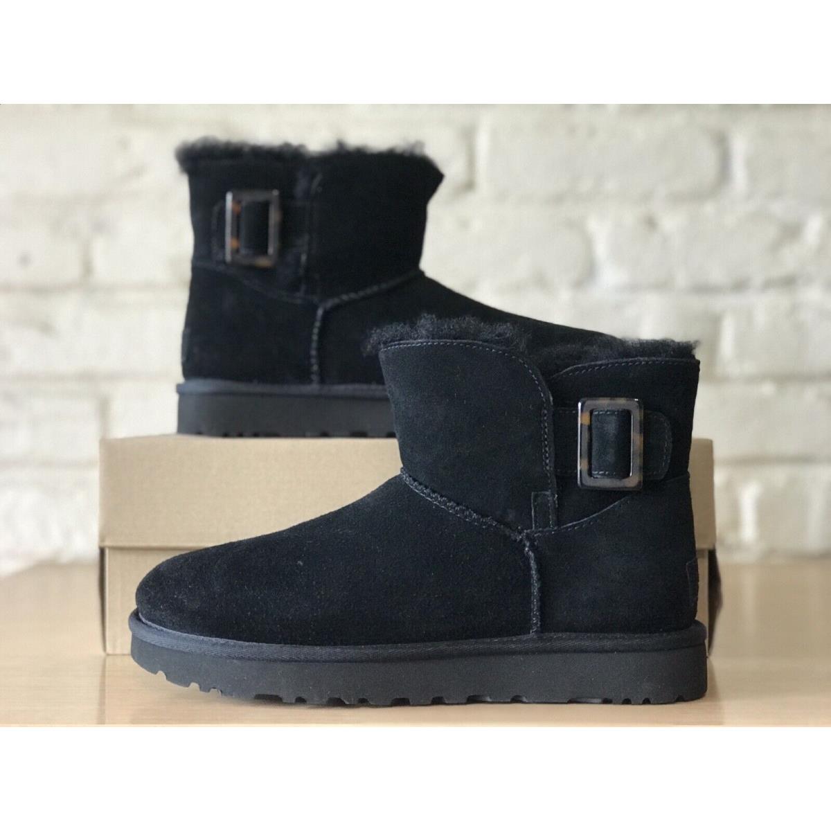 Ugg Classic Mini Bailey Fashion Buckle II Suede Fashion Womens Winter Sz Boots 8