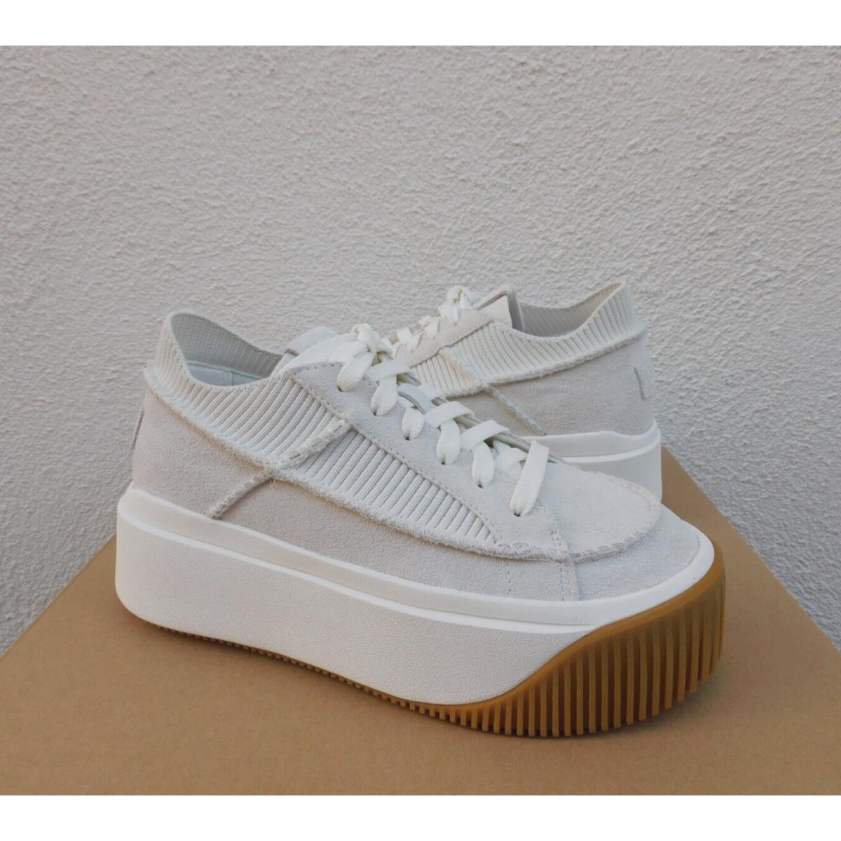 Ugg White Suede Ez-duzzit Lace 2` Platform Sneakers Women US 6/ Eur 37