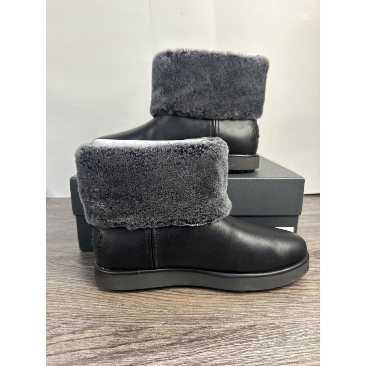 Ugg Classic Berge Mini Black Suede Waterproof Sheepskin Boots Size US 8