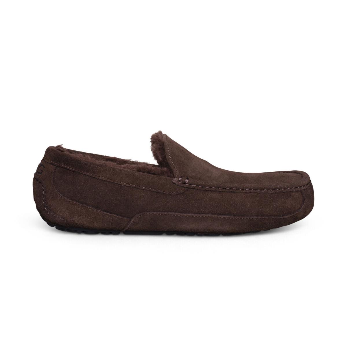 Ugg Ascot Dusted Cocoa Suede Sheepskin Moccasin Shoes Men`s Slippers Size US 12 - Dusted Cocoa