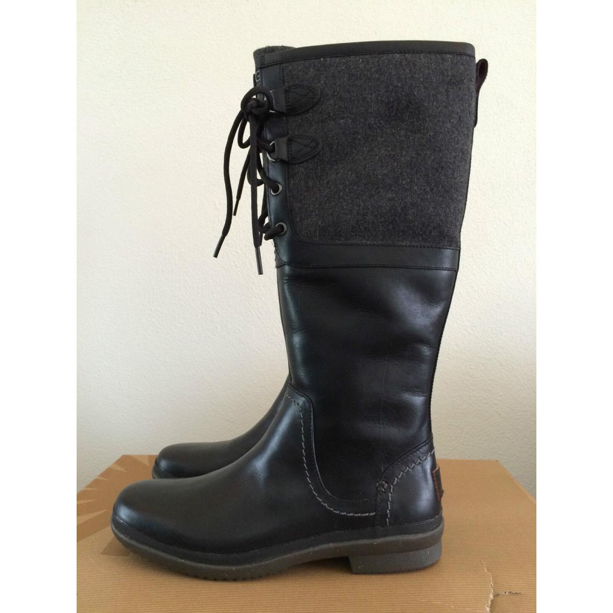 Ugg Tall Elsa Boots Lace Zip Casual Waterproof Riding Leather Women`s 5