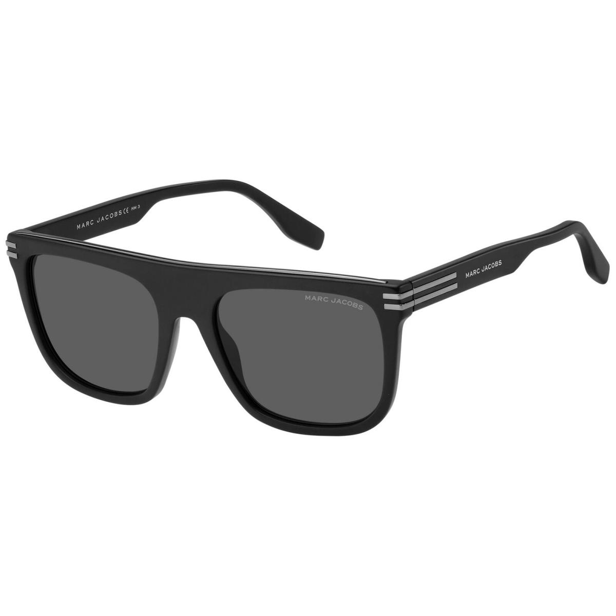 Marc Jacobs Men`s Matte Black Flat Browline Sunglasses - MARC586S 0003 IR