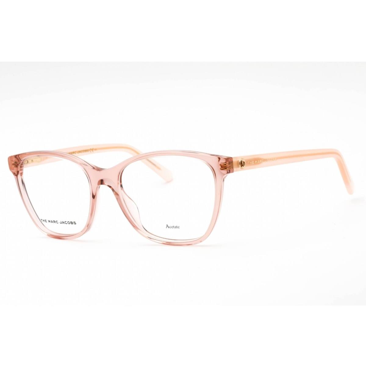 Marc Jacobs Women`s Eyeglasses Peach Plastic Cat Eye Frame Marc 557 0733 00