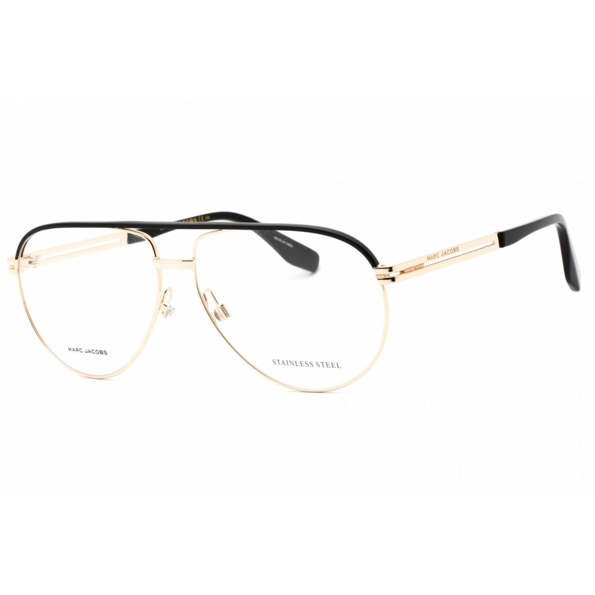 Marc Jacobs Men`s Eyeglasses Gold Black Metal Frame Marc 474 0RHL 00