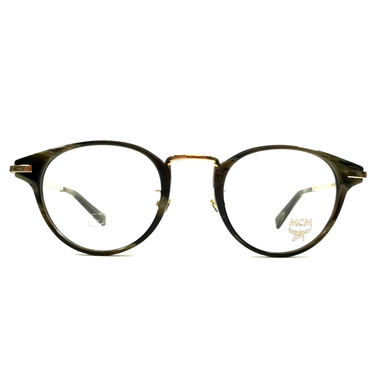 Mcm Eyeglasses Frames MCM2610A 318 Khaki Horn Gold Round Full Rim 48-22-140