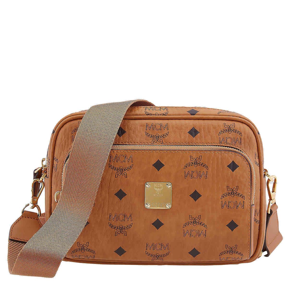 Mcm Ladies Aren Small Crossbody in Visetos - Cognac MMRAAKC02CO001 - Exterior: Brown