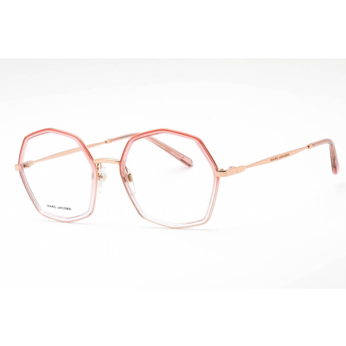 Marc Jacobs Women`s Eyeglasses Pink Lilac Metal Geometric Frame Marc 667 0665 00