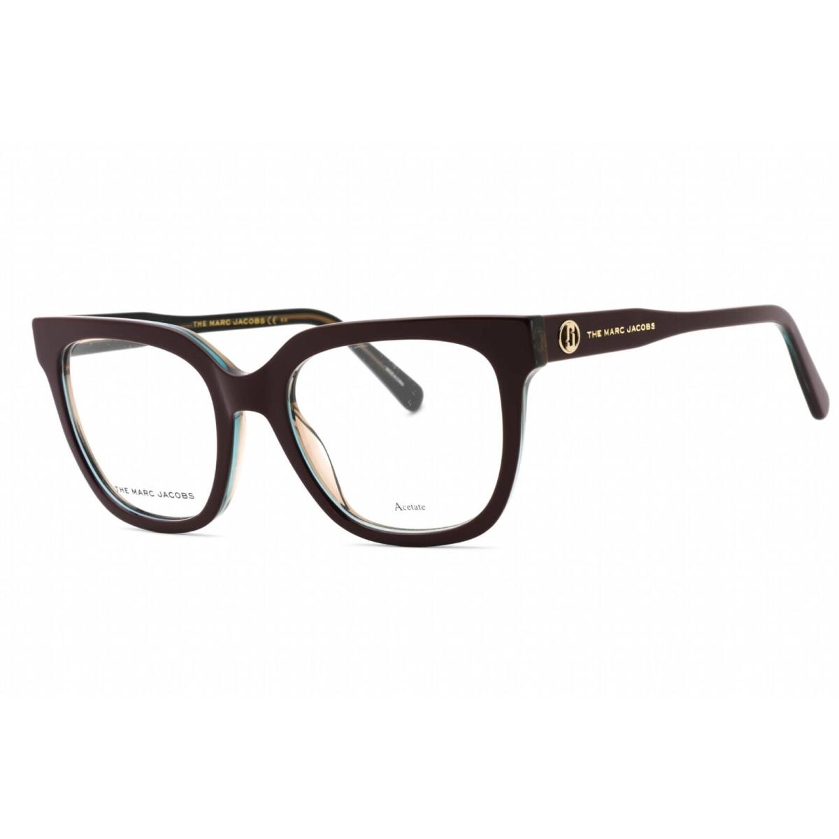 Marc Jacobs Women`s Eyeglasses Burgundy Plastic Cat Eye Frame Marc 629 0LHF 00