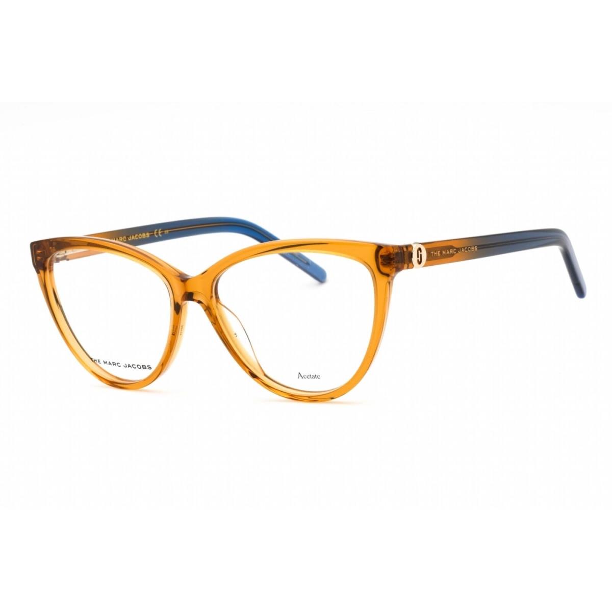 Marc Jacobs Women`s Eyeglasses Brown Blue Plastic Cat Eye Frame Marc 599 03LG 00