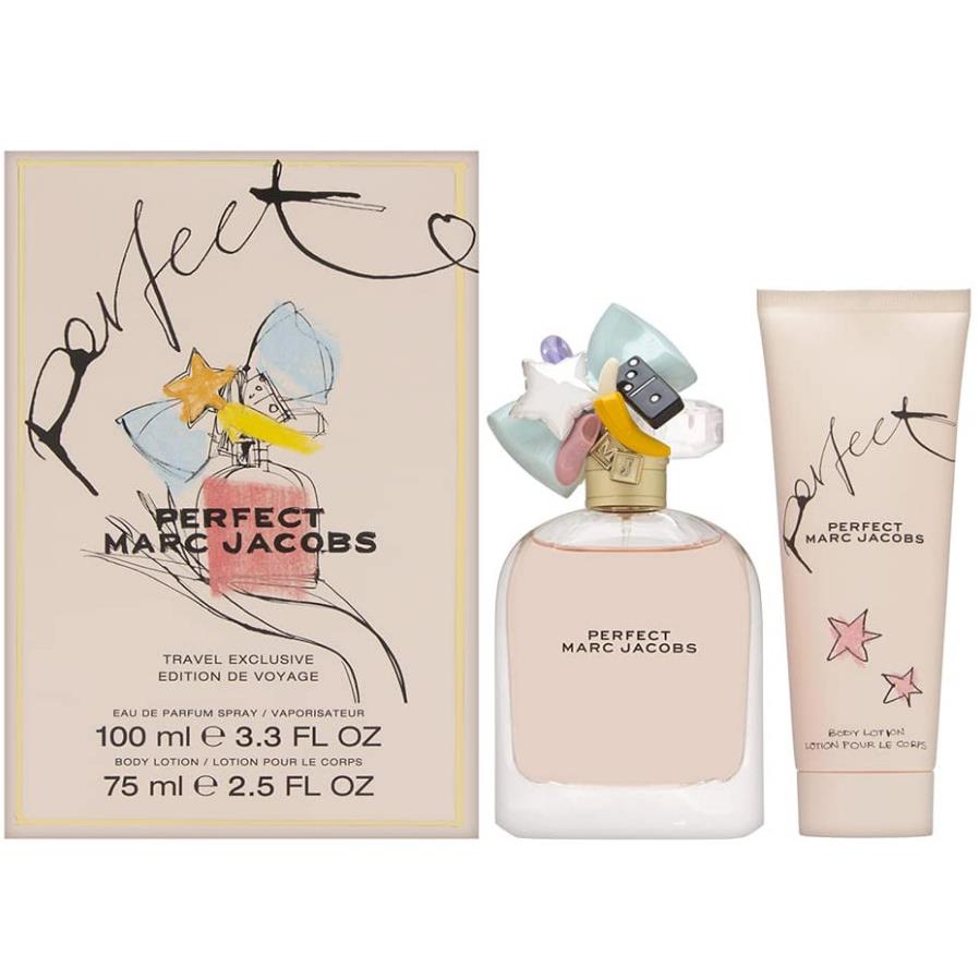 Marc Jacobs Perfect 2pc Gift Set 3.3oz Edp + 2.5oz Body Lotion