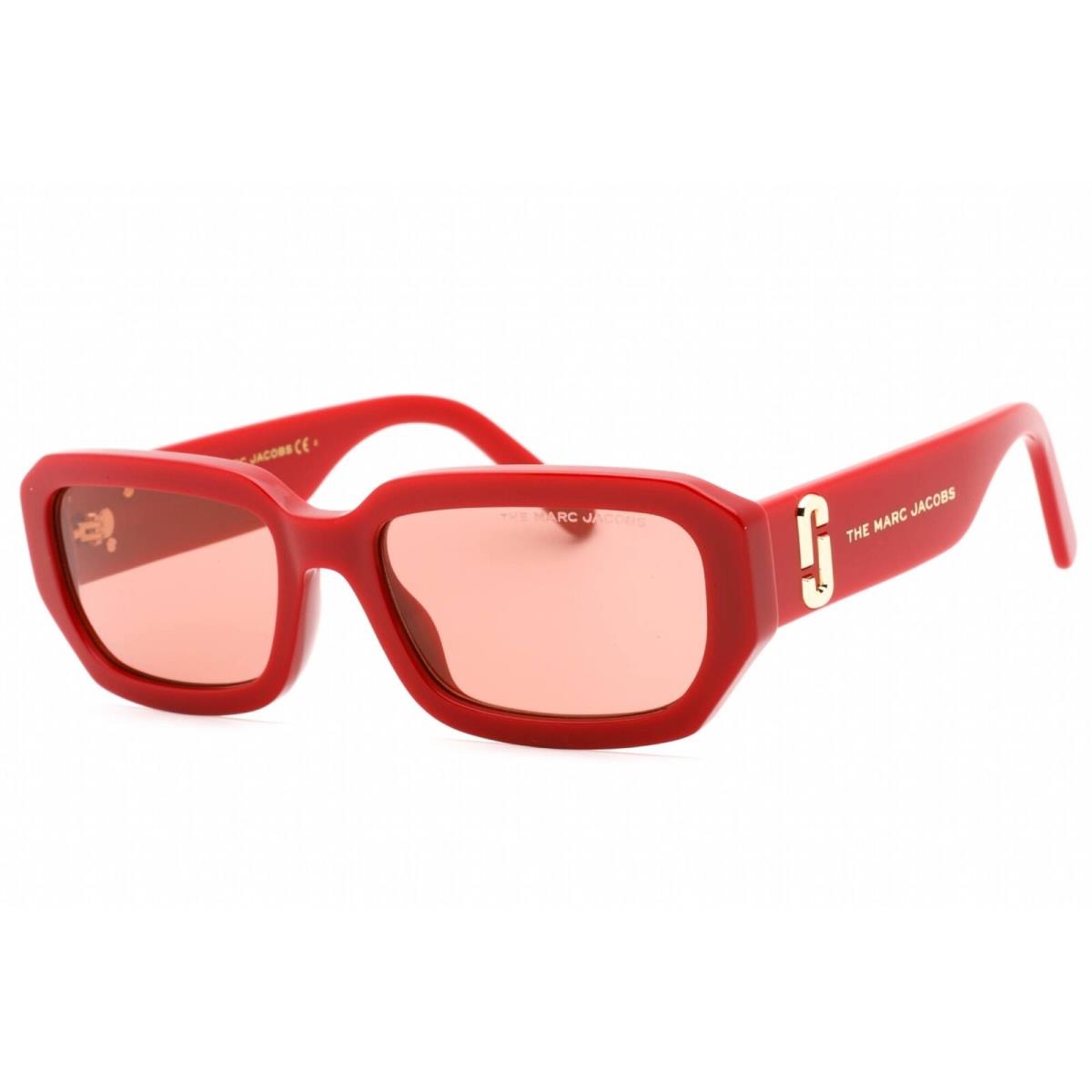 Marc Jacobs Women`s Sunglasses Red Plastic Rectangular Frame Marc 614/S 0C9A 4S