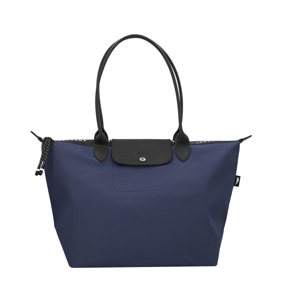 Longchamp Le Pliage Shopper Large Canvas Tote Women`s Blue