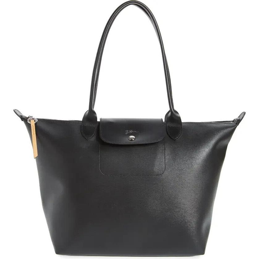 Longchamp Le Pliage City Large Shoulder Tote Black