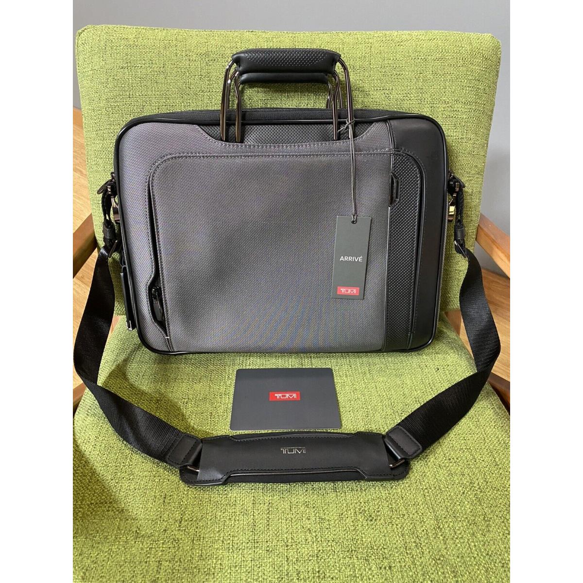 Tumi Arrive Hannover Slim Brief Bag 142415-T491 Titanium Grey