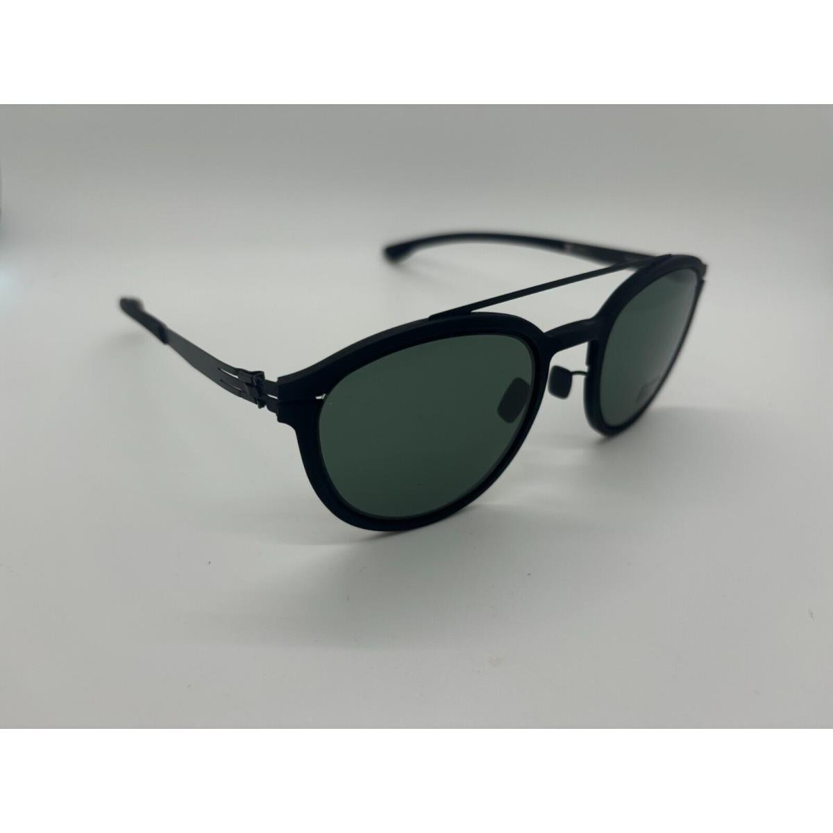 IC Berlin No-comply Black Aviator Sunglasses 50-25-145mm Comes w/ Full Set